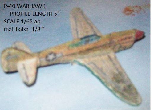 Profile Plane P-40
Larry's P-40
Keywords: Solid Model Memories P-40
