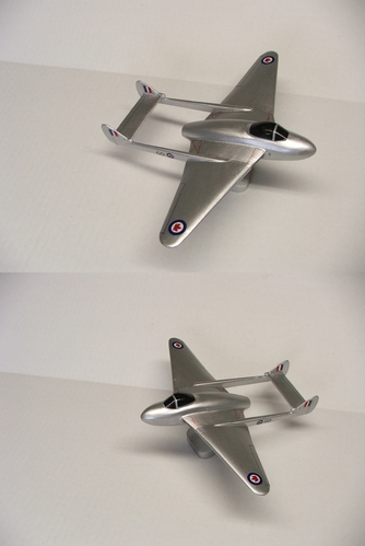 RCAF Vampire Mk III
Clear pine construction home made decals
Keywords: RCAF Vampire Mk III lastvautour solid model memories
