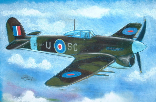 Hawker Typhoon
Pastel painting
Keywords: Hawker Typhoon