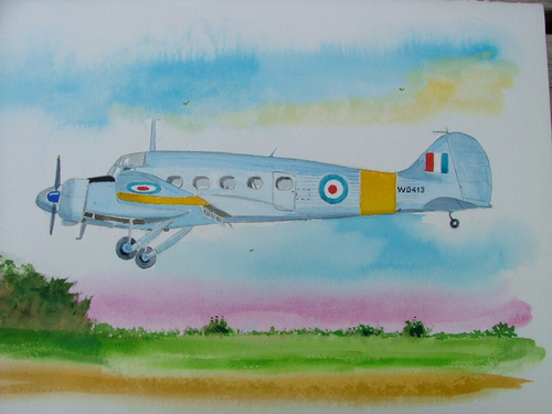 Avro Anson C.19
Watercolour.
