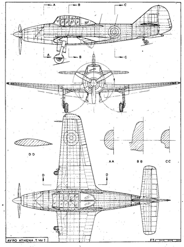 Avro Athena (2 of 2)
(jpg format, - dpi, 395 KB).

Link to file: [url]http://smm.solidmodelmemories.net/Gallery/albums/userpics/-[/url]

[i]These plans are placed here in review of their accuracy and historical content. They are for personal use only and not to be reproduced commercially. Copyrights remain with the original copyright holders and are not the property of Solid Model Memories. Please post comment regarding the accuracy of the drawings in the section provided on the individual page of the plan you are reviewing. If you build this model or if you have images of the original subject itself, please let us know. If you are the copyright holder of the work in question and wish to have it removed please contact SMM [/i]

Keywords: Avro Athena