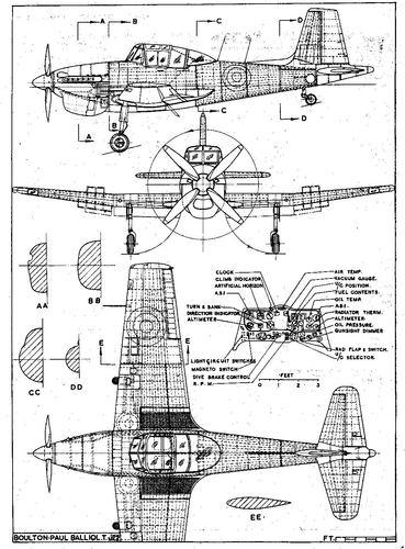 BOULTON PAUL BALLIOL (2 of 2)
(jpg format, - dpi, 514 KB).

Link to file: [url]http://smm.solidmodelmemories.net/Gallery/albums/userpics/-[/url]

[i]These plans are placed here in review of their accuracy and historical content. They are for personal use only and not to be reproduced commercially. Copyrights remain with the original copyright holders and are not the property of Solid Model Memories. Please post comment regarding the accuracy of the drawings in the section provided on the individual page of the plan you are reviewing. If you build this model or if you have images of the original subject itself, please let us know. If you are the copyright holder of the work in question and wish to have it removed please contact SMM [/i]

Keywords: BOULTON PAUL BALLIOL