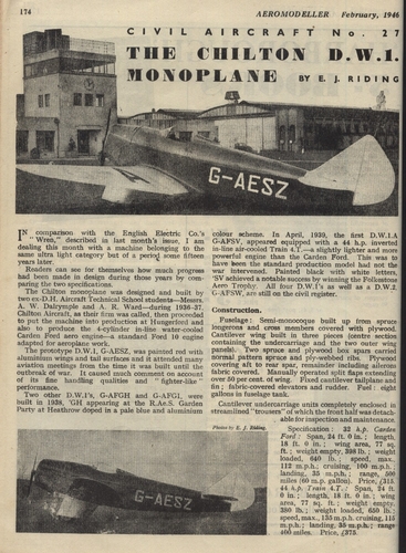 chilton monoplane