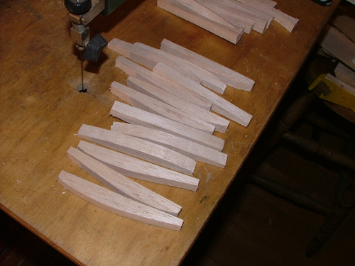 Wing ribs for the undercamber jig have been cut to size
