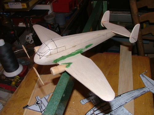 Monospar ST25 Wings attached and tail assembly
