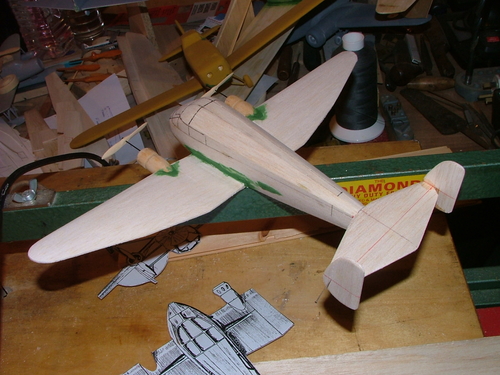 Monospar ST25 Wings attached and tail assembly
