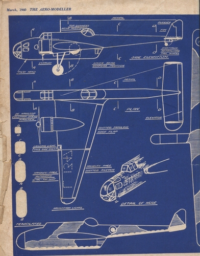 Handley Page Hampden (Aeromodeller blueprint)
