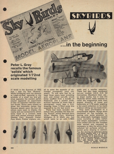 Skybirds
Keywords: Skybirds,James Hay Stevens,Halliday,Givjoy seeies,pioneer solid model kits