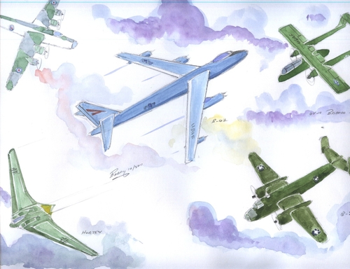 Thumbnails of aircraft in watercolour.
Keywords: Thumbnails of aircraft in watercolour.