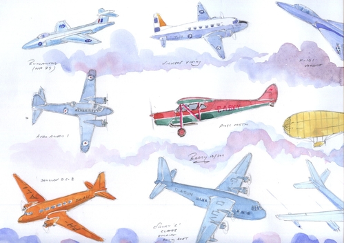 Thumbnail sketches of aeroplanes
Keywords: Thumbnail sketches of aeroplanes