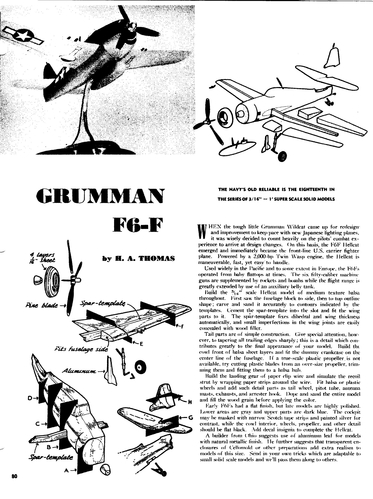 F6F Hellcat Instructions
(jpg format, - dpi, 1291 KB).

Link to file: [url]http://smm.solidmodelmemories.net/Gallery/albums/userpics/-[/url]

[i]These plans are placed here in review of their accuracy and historical content. They are for personal use only and not to be reproduced commercially. Copyrights remain with the original copyright holders and are not the property of Solid Model Memories. Please post comment regarding the accuracy of the drawings in the section provided on the individual page of the plan you are reviewing. If you build this model or if you have images of the original subject itself, please let us know. If you are the copyright holder of the work in question and wish to have it removed please contact SMM [/i]

Keywords: F6F Hellcat Instructions