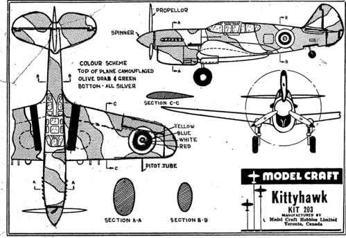 P-40 Kittyhawk
(- format, - dpi, - KB).

Link to file: [url]http://smm.solidmodelmemories.net/Gallery/albums/userpics/-[/url]

[i]These plans are placed here in review of their accuracy and historical content. They are for personal use only and not to be reproduced commercially. Copyrights remain with the original copyright holders and are not the property of Solid Model Memories. Please post comment regarding the accuracy of the drawings in the section provided on the individual page of the plan you are reviewing. If you build this model or if you have images of the original subject itself, please let us know. If you are the copyright holder of the work in question and wish to have it removed please contact SMM [/i]

Keywords: Curtiss P40 Kittyhawk
