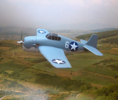 Hellcat F6F-3 in flight
