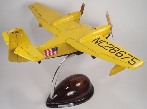 Grumman Widgeon Model
3/8" = 1' (1/32 scale) solid model based on Paul Matt drawings.  Made from aspen and basswood, sealed with fiberglass resin, painted with enamels.  Base is from scrap, support is made from aluminum bar stock.
Keywords: Solid Model Grumman Widgeon