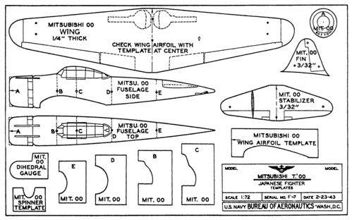 F-7 Mitsubishi Type 00 Patterns (restoration)
Restoration of patterns by David T.
(gif format, 300 dpi, 72 KB).

[b]Click on image to display file in original format[/b]

[url=http://smm.solidmodelmemories.net/Gallery/albums/userpics/10028/F-7_Mitsubishi_Type_00_pat.gif]Direct Link to File[/url]

[i]These plans are placed here in review of their accuracy and historical content. They are for personal use only and not to be reproduced commercially. Copyrights remain with the original copyright holders and are not the property of Solid Model Memories. Please post comment regarding the accuracy of the drawings in the section provided on the individual page of the plan you are reviewing. If you build this model or if you have images of the original subject itself, please let us know. If you are the copyright holder of the work in question and wish to have it removed please contact SMM.[/i]
