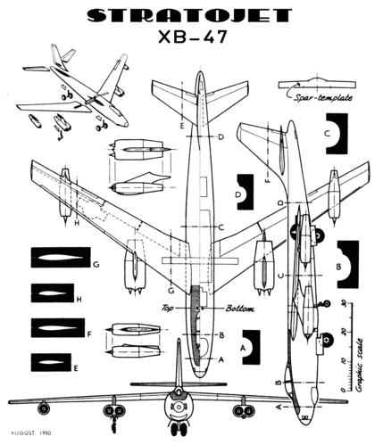 Boeing XB-47
(gif format, - dpi, 143 KB).

Link to file: [url]http://smm.solidmodelmemories.net/Gallery/albums/userpics/10028/XB-475B15D.gif[/url]

[i]These plans are placed here in review of their accuracy and historical content. They are for personal use only and not to be reproduced commercially. Copyrights remain with the original copyright holders and are not the property of Solid Model Memories. Please post comment regarding the accuracy of the drawings in the section provided on the individual page of the plan you are reviewing. If you build this model or if you have images of the original subject itself, please let us know. If you are the copyright holder of the work in question and wish to have it removed please contact SMM [/i]

Keywords: Boeing XB-47 solid