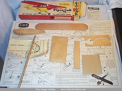 Strombecker Piper Kit Content
Layout of kit parts
Keywords: Piper Super Cub Strombecker Contents