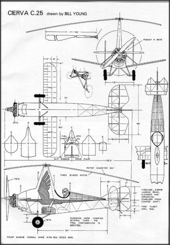 Comper Cierva C.25
(jpg format, - dpi, 163 KB).

Link to file: [url]http://smm.solidmodelmemories.net/Gallery/albums/userpics/-[/url]

[i]These plans are placed here in review of their accuracy and historical content. They are for personal use only and not to be reproduced commercially. Copyrights remain with the original copyright holders and are not the property of Solid Model Memories. Please post comment regarding the accuracy of the drawings in the section provided on the individual page of the plan you are reviewing. If you build this model or if you have images of the original subject itself, please let us know. If you are the copyright holder of the work in question and wish to have it removed please contact SMM [/i]

Keywords: Comper Cierva C.25