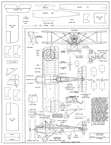 SE-5A restored drawing
(gif format, - dpi, 143 KB).

Link to file: [url]http://smm.solidmodelmemories.net/Gallery/albums/userpics/-[/url]

[i]These plans are placed here in review of their accuracy and historical content. They are for personal use only and not to be reproduced commercially. Copyrights remain with the original copyright holders and are not the property of Solid Model Memories. Please post comment regarding the accuracy of the drawings in the section provided on the individual page of the plan you are reviewing. If you build this model or if you have images of the original subject itself, please let us know. If you are the copyright holder of the work in question and wish to have it removed please contact SMM [/i]

Keywords: SE-5A