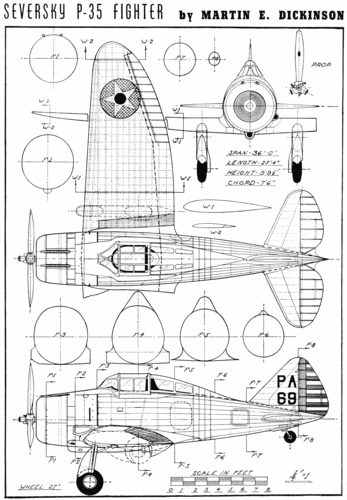 Seversky P-35
(gif format, - dpi, 291 KB).

Link to file: [url]http://smm.solidmodelmemories.net/Gallery/albums/userpics/-[/url]

[i]These plans are placed here in review of their accuracy and historical content. They are for personal use only and not to be reproduced commercially. Copyrights remain with the original copyright holders and are not the property of Solid Model Memories. Please post comment regarding the accuracy of the drawings in the section provided on the individual page of the plan you are reviewing. If you build this model or if you have images of the original subject itself, please let us know. If you are the copyright holder of the work in question and wish to have it removed please contact SMM [/i]

Keywords: Seversky P-35