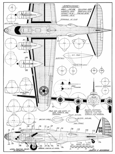 Boeing YB-17 Flying Fortress
(gif format, - dpi, 468 KB).

Link to file: [url]http://smm.solidmodelmemories.net/Gallery/albums/userpics/-[/url]

[i]These plans are placed here in review of their accuracy and historical content. They are for personal use only and not to be reproduced commercially. Copyrights remain with the original copyright holders and are not the property of Solid Model Memories. Please post comment regarding the accuracy of the drawings in the section provided on the individual page of the plan you are reviewing. If you build this model or if you have images of the original subject itself, please let us know. If you are the copyright holder of the work in question and wish to have it removed please contact SMM [/i]

Keywords: Boeing B-17, YB-17, Flying Fortress