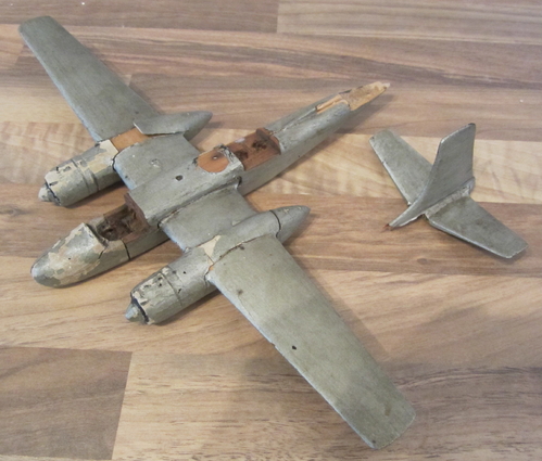 A-26 as found
As you can see this Invader needs a lot of work.  The nacelles need repair as well as the tail
