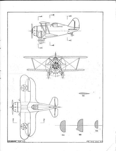 Grumman F2F-1
(jpg format, - dpi, 311 KB).

Link to file: [url]http://smm.solidmodelmemories.net/Gallery/albums/userpics/-[/url]

[i]These plans are placed here in review of their accuracy and historical content. They are for personal use only and not to be reproduced commercially. Copyrights remain with the original copyright holders and are not the property of Solid Model Memories. Please post comment regarding the accuracy of the drawings in the section provided on the individual page of the plan you are reviewing. If you build this model or if you have images of the original subject itself, please let us know. If you are the copyright holder of the work in question and wish to have it removed please contact SMM [/i]

Keywords: Grumman F2F-1