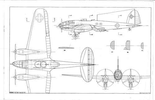 Heinkel He.111H
(jpg format, - dpi, 680 KB).

Link to file: [url]http://smm.solidmodelmemories.net/Gallery/albums/userpics/-[/url]

[i]These plans are placed here in review of their accuracy and historical content. They are for personal use only and not to be reproduced commercially. Copyrights remain with the original copyright holders and are not the property of Solid Model Memories. Please post comment regarding the accuracy of the drawings in the section provided on the individual page of the plan you are reviewing. If you build this model or if you have images of the original subject itself, please let us know. If you are the copyright holder of the work in question and wish to have it removed please contact SMM [/i]

Keywords: Heinkel He.111H