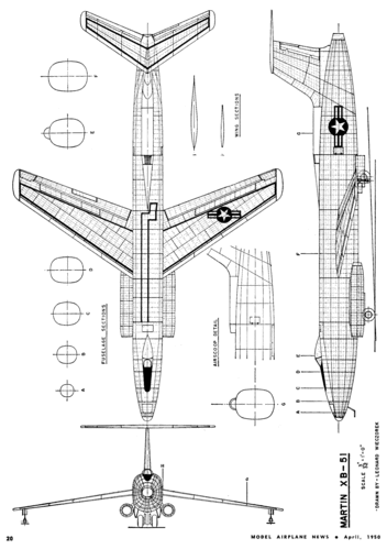 Martin XB-51
[i]These plans are placed here in review of their accuracy and historical content. They are for personal use only and not to be reproduced commercially. Copyrights remain with the original copyright holders and are not the property of Solid Model Memories. Please post comment regarding the accuracy of the drawings in the section provided on the individual page of the plan you are reviewing. If you build this model or if you have images of the original subject itself, please let us know. If you are the copyright holder of the work in question and wish to have it removed please contact SMM [/i]
Keywords: Martin XB-51