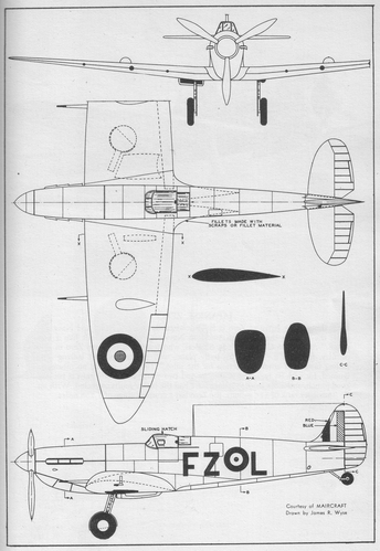 Supermarine Spitfire I
(jpg format, - dpi, 889 KB).

Link to file: [url]http://smm.solidmodelmemories.net/Gallery/albums/userpics/-[/url]

[i]These plans are placed here in review of their accuracy and historical content. They are for personal use only and not to be reproduced commercially. Copyrights remain with the original copyright holders and are not the property of Solid Model Memories. Please post comment regarding the accuracy of the drawings in the section provided on the individual page of the plan you are reviewing. If you build this model or if you have images of the original subject itself, please let us know. If you are the copyright holder of the work in question and wish to have it removed please contact SMM [/i]

Keywords: Supermarine Spitfire I Maircraft