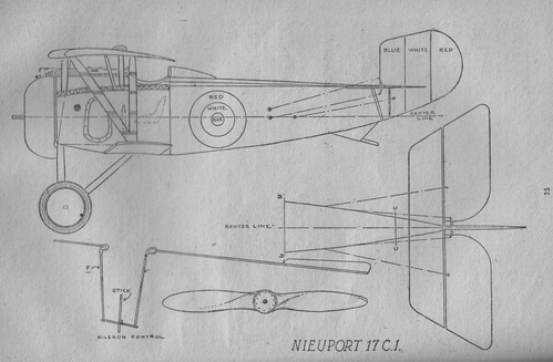 Nieuport 17C1 2 of 5
(jpg format, - dpi, 741 KB).

Link to file: [url]http://smm.solidmodelmemories.net/Gallery/albums/userpics/-[/url]

[i]These plans are placed here in review of their accuracy and historical content. They are for personal use only and not to be reproduced commercially. Copyrights remain with the original copyright holders and are not the property of Solid Model Memories. Please post comment regarding the accuracy of the drawings in the section provided on the individual page of the plan you are reviewing. If you build this model or if you have images of the original subject itself, please let us know. If you are the copyright holder of the work in question and wish to have it removed please contact SMM [/i]

Keywords: Nieuport 17C1