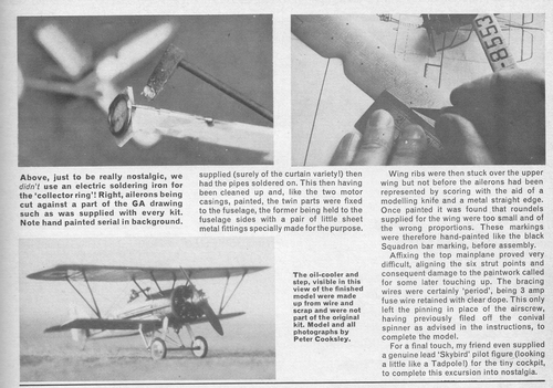 Peter Cooksley builds a Skybirds Siskin page 2
