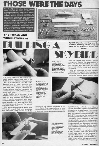 Peter Cooksley builds a Skybirds Siskin page 1

