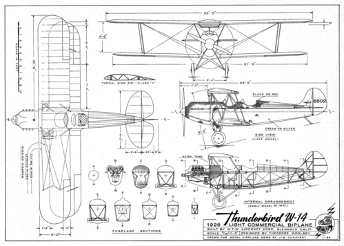 Thunderbird W-14
Drawn by Jim Dunavent
