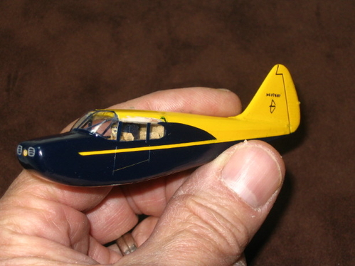 Progress on Stinson 108 model
This photo shows how my model evolves from a hunk of balsa wood.
