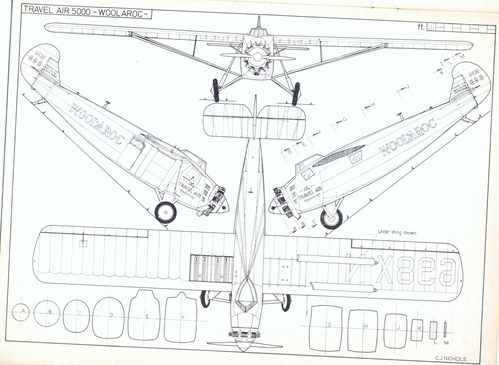 Travel Air 5000-Woolaroc.
(jpg format, -- dpi, 890 KB).

[b]Click on image to download file in original format[/b]
file url: 
http://smm.solidmodelmemories.net/Gallery/albums/userpics/002~19.jpg

[i]These plans are placed here in review of their accuracy and 
historical content. They are for personal use only and not to
be reproduced commercially. Copyrights remain with the original
copyright holders and are not the property of Solid Model
Memories. Please post comment regarding the accuracy of the
drawings in the section provided on the individual page of the 
plan you are reviewing. If you build this model or if you have 
images of the original subject itself, please let us know. If
you are the copyright holder of the work in question and wish
to have it removed please contact SMM [/i]

Keywords: TRAVEL AIR 5000 WOOLAROC.