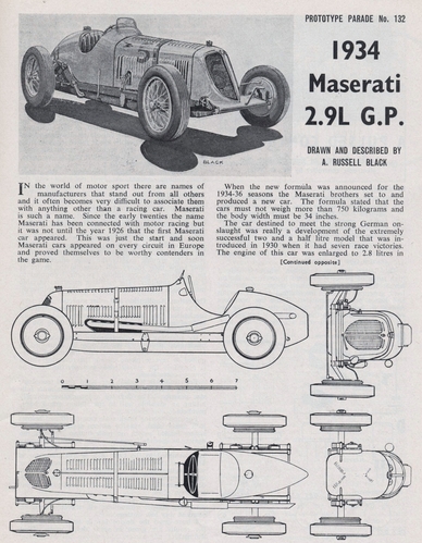 Maserati 2.9L G.P. 1934.
(jpg format, -- dpi, 1321 KB).

[b]Click on image to download file in original format[/b]
file url: 
http://smm.solidmodelmemories.net/Gallery/albums/userpics/003~12.jpg
[i]These plans are placed here in review of their accuracy and 
historical content. They are for personal use only and not to
be reproduced commercially. Copyrights remain with the original
copyright holders and are not the property of Solid Model
Memories. Please post comment regarding the accuracy of the
drawings in the section provided on the individual page of the 
plan you are reviewing. If you build this model or if you have 
images of the original subject itself, please let us know. If
you are the copyright holder of the work in question and wish
to have it removed please contact SMM [/i]

Keywords: MASERATI 2.9L  G.P. 1934.