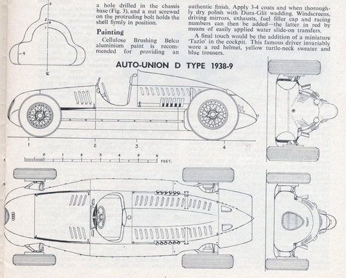 Auto-Union D Type 1938-9.
Model Cars July 1964.
Keywords: AUTO-UNION D TYPE 1938-9.
