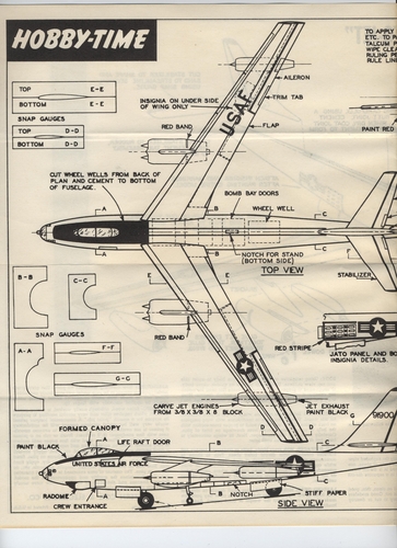 Boeing XB-47 Pt 2 Of 5
(jpg format, -- dpi, 1916 KB).

[b]Click on image to download file in original format[/b]
file url: 
http://smm.solidmodelmemories.net/Gallery/albums/userpics/--

[i]These plans are placed here in review of their accuracy and 
historical content. They are for personal use only and not to
be reproduced commercially. Copyrights remain with the original
copyright holders and are not the property of Solid Model
Memories. Please post comment regarding the accuracy of the
drawings in the section provided on the individual page of the 
plan you are reviewing. If you build this model or if you have 
images of the original subject itself, please let us know. If
you are the copyright holder of the work in question and wish
to have it removed please contact SMM [/i]

Keywords: Hobby-Time Boeing XB-47 Stratojet.