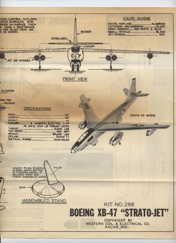 Boeing XB-47 Pt 3 Of 5
(jpg format, -- dpi, 1129 KB).

[b]Click on image to download file in original format[/b]
file url: 
http://smm.solidmodelmemories.net/Gallery/albums/userpics/009~3.jpg

[i]These plans are placed here in review of their accuracy and 
historical content. They are for personal use only and not to
be reproduced commercially. Copyrights remain with the original
copyright holders and are not the property of Solid Model
Memories. Please post comment regarding the accuracy of the
drawings in the section provided on the individual page of the 
plan you are reviewing. If you build this model or if you have 
images of the original subject itself, please let us know. If
you are the copyright holder of the work in question and wish
to have it removed please contact SMM [/i]

Keywords: Hobby-Time Boeing XB-47 Stratojet.