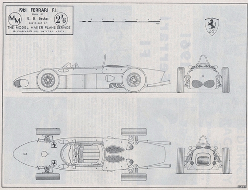 Ferrari F.1.  1961.
(jpg format, -- dpi, 1027 KB).

[b]Click on image to download file in original format[/b]
file url: 
http://smm.solidmodelmemories.net/Gallery/albums/userpics/009~4.jpg

[i]These plans are placed here in review of their accuracy and 
historical content. They are for personal use only and not to
be reproduced commercially. Copyrights remain with the original
copyright holders and are not the property of Solid Model
Memories. Please post comment regarding the accuracy of the
drawings in the section provided on the individual page of the 
plan you are reviewing. If you build this model or if you have 
images of the original subject itself, please let us know. If
you are the copyright holder of the work in question and wish
to have it removed please contact SMM [/i]

Keywords: FERRARI F.1 1961
