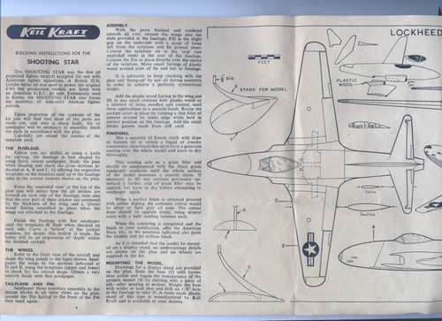 Lockheed F-80 Shooting Star.  PT.2 Of 3.
(jpg format, -- dpi, 152 KB).

[b]Click on image to download file in original format[/b]
file url: 
http://smm.solidmodelmemories.net/Gallery/albums/userpics/010mj2.jpg

[i]These plans are placed here in review of their accuracy and 
historical content. They are for personal use only and not to
be reproduced commercially. Copyrights remain with the original
copyright holders and are not the property of Solid Model
Memories. Please post comment regarding the accuracy of the
drawings in the section provided on the individual page of the 
plan you are reviewing. If you build this model or if you have 
images of the original subject itself, please let us know. If
you are the copyright holder of the work in question and wish
to have it removed please contact SMM [/i]

Keywords: Keil Kraft Solid Model Lockheed F-80 Shooting Star