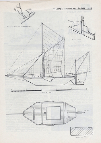 Thames Barge
(jpg format, -- dpi, 1149 KB).

[b]Click on image to download file in original format[/b]
file url: 
http://smm.solidmodelmemories.net/Gallery/albums/userpics/019~1.jpg

[i]These plans are placed here in review of their accuracy and 
historical content. They are for personal use only and not to
be reproduced commercially. Copyrights remain with the original
copyright holders and are not the property of Solid Model
Memories. Please post comment regarding the accuracy of the
drawings in the section provided on the individual page of the 
plan you are reviewing. If you build this model or if you have 
images of the original subject itself, please let us know. If
you are the copyright holder of the work in question and wish
to have it removed please contact SMM [/i]

Keywords: THAMES BARGE 1820.