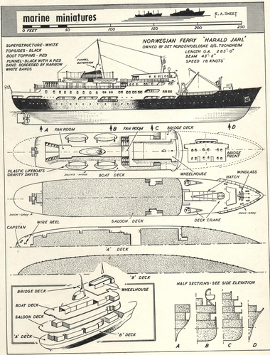 Harald Jarl  Norwegin Ferry
(jpg format, -- dpi, 1350 KB).

[b]Click on image to download file in original format[/b]
file url: 
http://smm.solidmodelmemories.net/Gallery/albums/userpics/049fq3.jpg

[i]These plans are placed here in review of their accuracy and 
historical content. They are for personal use only and not to
be reproduced commercially. Copyrights remain with the original
copyright holders and are not the property of Solid Model
Memories. Please post comment regarding the accuracy of the
drawings in the section provided on the individual page of the 
plan you are reviewing. If you build this model or if you have 
images of the original subject itself, please let us know. If
you are the copyright holder of the work in question and wish
to have it removed please contact SMM [/i]

Keywords: HARALD JARL.