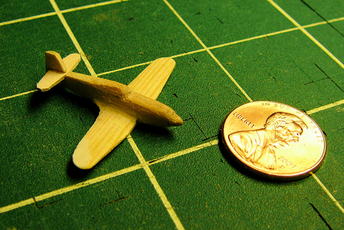 2. Heinkel He-113, carved
I've done basic shaping.  I still need to thin the tail pieces and shape the aft fuselage.
Keywords: solid model airplane heinkel He-113