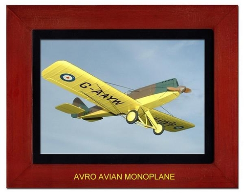 AVRO AVIAN MONOPLANE
Keywords: AVRO AVIAN MONOPLANE,Solid models,carving models in wood,Solid model memories,old time model building,nostalgic model building