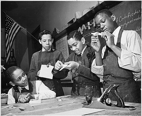 ID model making at Armstrong Tecnhical High School
ARC Identifier: 535814

"Making model airplanes for U.S. Navy at the Armstrong Technical High School. Washington, DC." , 03/1942
Keywords: ID model airplane