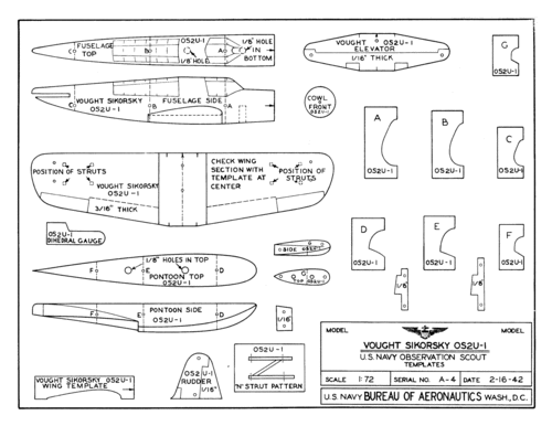 A-4_Vought_OS2U-1_patterns
Link to file: [url]http://smm.solidmodelmemories.net/Gallery/albums/userpics/A-4_Vought_OS2U-1_patterns.gif[/url]

For Plan: [url=http://smm.solidmodelmemories.net/Gallery/displayimage.php?pos=-962]A-4 Vought OS2U-1[/url]

These plans are placed here in review of their accuracy and historical content. They are for personal use only and not to be reproduced commercially. Copyrights remain with the original copyright holders and are not the property of Solid Model Memories. Please post comment regarding the accuracy of the drawings in the section provided on the individual page of the plan you are reviewing. If you build this model or if you have images of the original subject itself, please let us know. If you are the copyright holder of the work in question and wish to have it removed please contact SMM
Keywords: IDplan Identification model A-4 Vought OS2U-1 Kingfisher U.S. Observation Scout