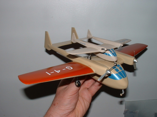 Little and large,piggyback Aerocars in different scales,the small creation smooths the way forward for the larger model,construction is identical except the little one has dressmaking pins for wing spar joiners.
Keywords: solid models,wooden models,balsawood,model building