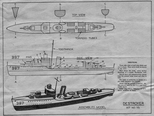 AMC_Kit_Y5_Destroyer_200_DPI_8_Bit_Gray
DD-387 USS Blue, a Bagley Class Destroyer

(jpg format, 200 dpi, 650 KB).

[b]Click on image to download file in original format[/b]

[i]These plans are placed here in review of their accuracy and historical content. They are for personal use only and not to be reproduced commercially. Copyrights remain with the original copyright holders and are not the property of Solid Model Memories. Please post comment regarding the accuracy of the drawings in the section provided on the individual page of the plan you are reviewing. If you build this model or if you have images of the original subject itself, please let us know. If you are the copyright holder of the work in question and wish to have it removed please contact SMM [/i]

Keywords: AMCO Destroyer model solid 